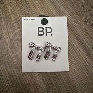 BP Silver Bow Earrings